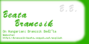 beata brancsik business card